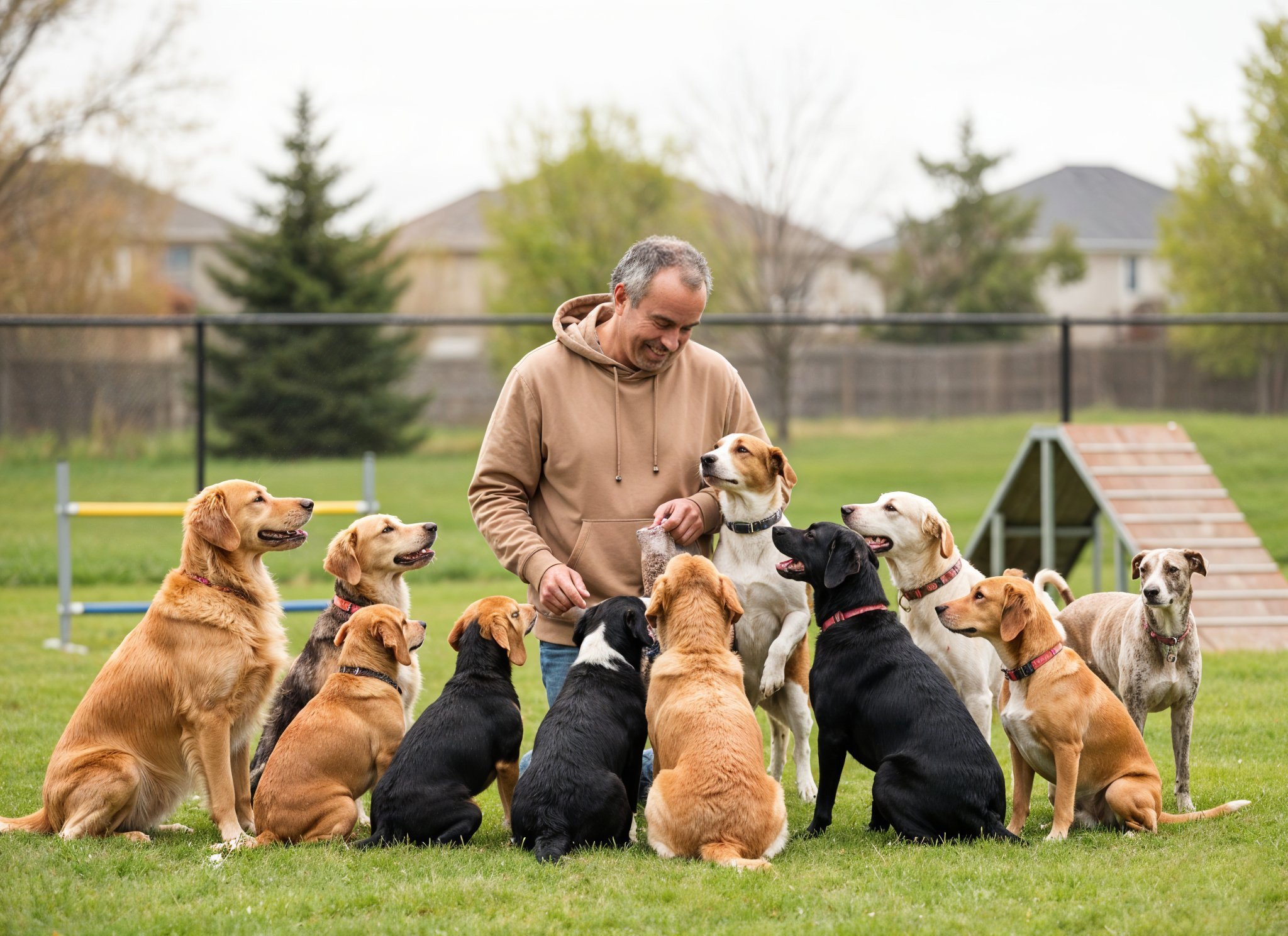Carlos Cerqueira, éducateur comportementaliste canin en Haute-Savoie, en séance de travail